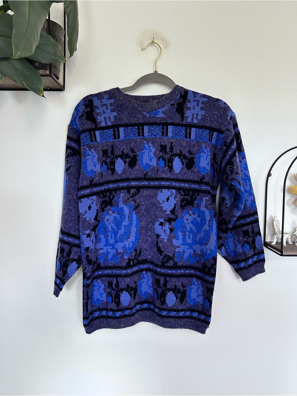 Vintage Bramble Lane Acrylic Crewneck Sweater Size Small